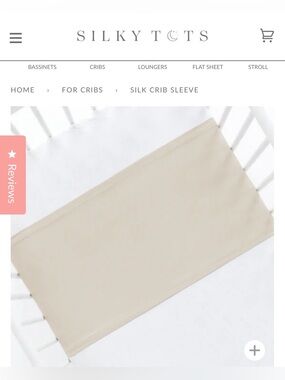 Silky Tots 100% Silk Crib Sheet Sleeve